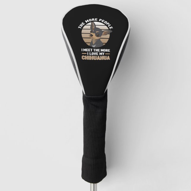 Chihuahua-Liebhaber Golf Headcover (Vorderseite)