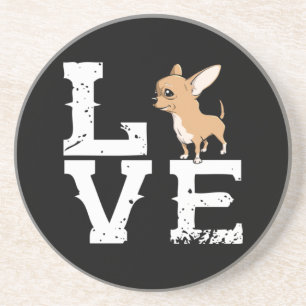 Chihuahua liebt Animal Spirit Funny Getränkeuntersetzer