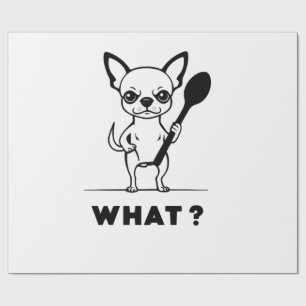 Chihuahua-Löffel-Überraschung Lustige Hunde-Kunst Geschenkpapier