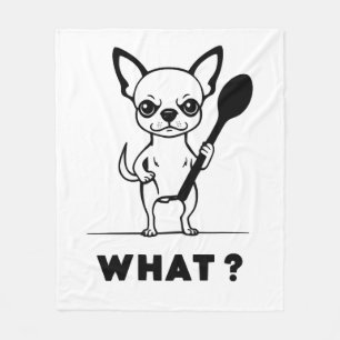 Chihuahua-Löffel-Überraschung Lustige Hundekunst Fleecedecke