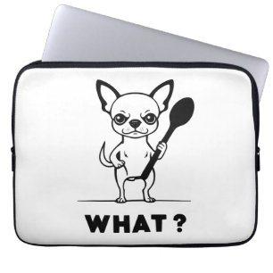 Chihuahua-Löffel-Überraschung Lustige Hundekunst Laptopschutzhülle