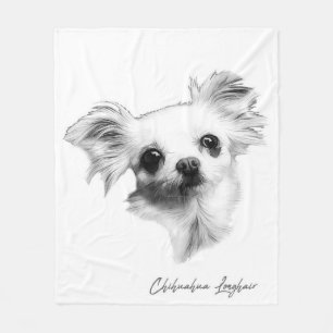 Chihuahua longhair dog_Dog Lover Fleecedecke