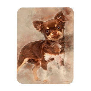 Chihuahua looking at camer_Dog Lover Magnet