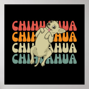 Chihuahua Lover Gift, Retro Niedlich Chihuahua Poster