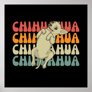 Chihuahua Lover Gift, Retro Niedlich Chihuahua Poster