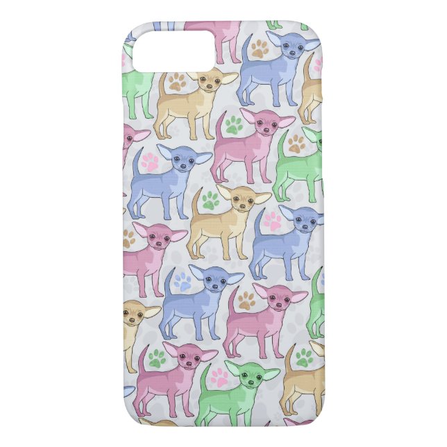 Chihuahua-Lover-Muster Case-Mate iPhone Hülle (Rückseite)