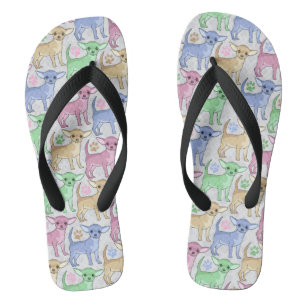 Chihuahua-Lover-Muster Flip Flops