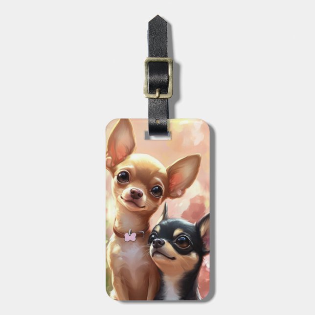 Chihuahua Luggage Tags Gepäckanhänger (Vorderseite vertikal)