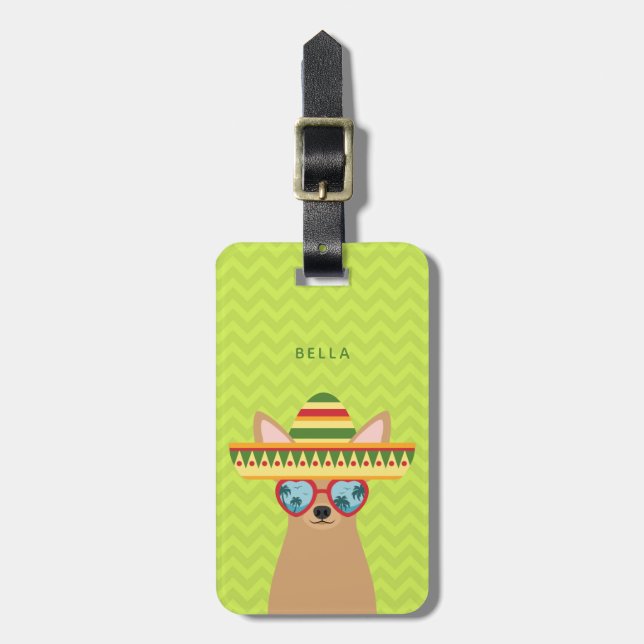 Chihuahua Luggage Tags Gepäckanhänger (Vorderseite vertikal)