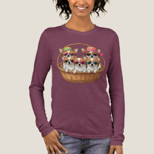 Chihuahua lustige Welpen Tri-Blend Shirt
