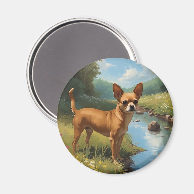 Chihuahua Magnet (Vorderseite/Rückseite)