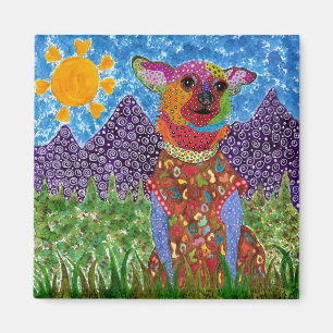 Chihuahua Magnet 2: niedlich und farbenfroh