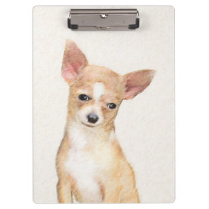Chihuahua Malerei - Niedliche Hundekunst Klemmbrett