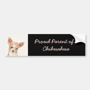 Chihuahua-Malerei - Niedliche Original-Hundkunst Autoaufkleber