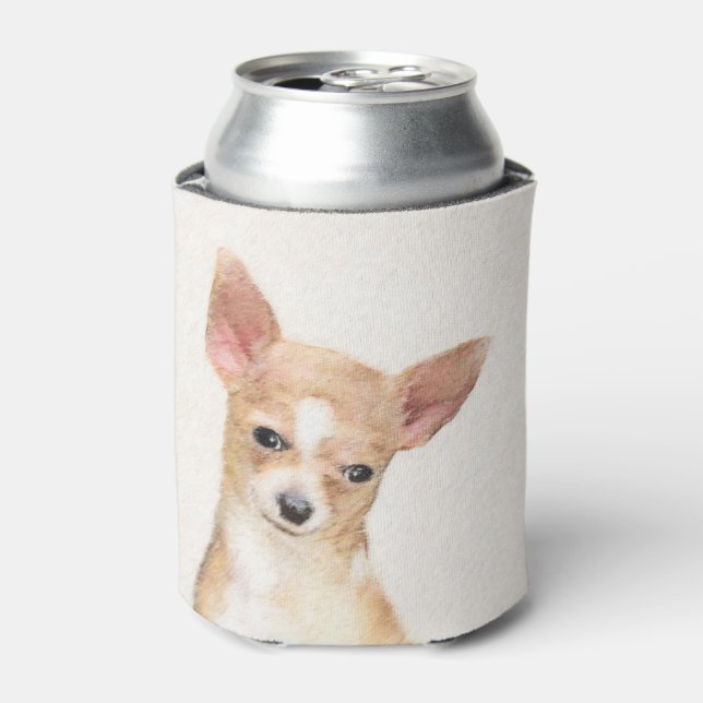 Chihuahua-Malerei - Niedliche Original-Hundkunst Dosenkühler (Kanne Vorderseite)