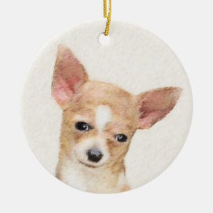 Chihuahua-Malerei - Niedliche Original-Hundkunst Keramik Ornament