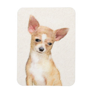 Chihuahua-Malerei - Niedliche Original-Hundkunst Magnet