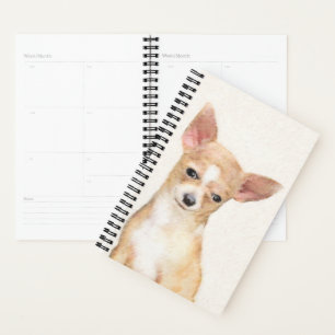 Chihuahua-Malerei - Niedliche Original-Hundkunst Planer