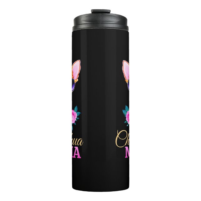 Chihuahua mama chihuahua Hundemutter Tagesgeschenk Thermosbecher (Vorderseite)
