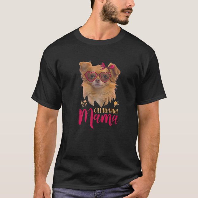 Chihuahua Mama Chihuahua Mama Niedlich Pet Lover T-Shirt (Vorderseite)