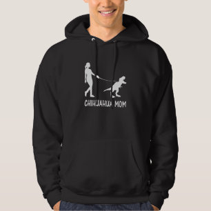 Chihuahua Mama Chiwawa Mama Chi-Chi Dog Dinosaur W Hoodie