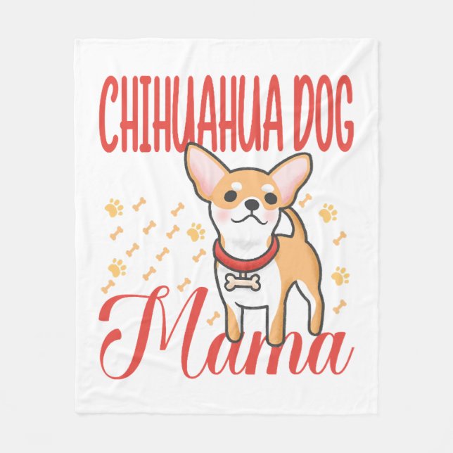 Chihuahua-Mama Fleecedecke (Vorderseite)
