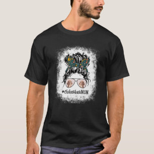 Chihuahua Mama gebleicht Messy Bun Funny Mama Pet T-Shirt