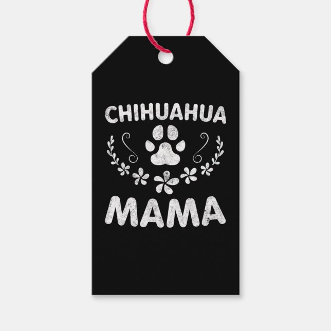 Chihuahua Mama Geschenkanhänger (Vorderseite)