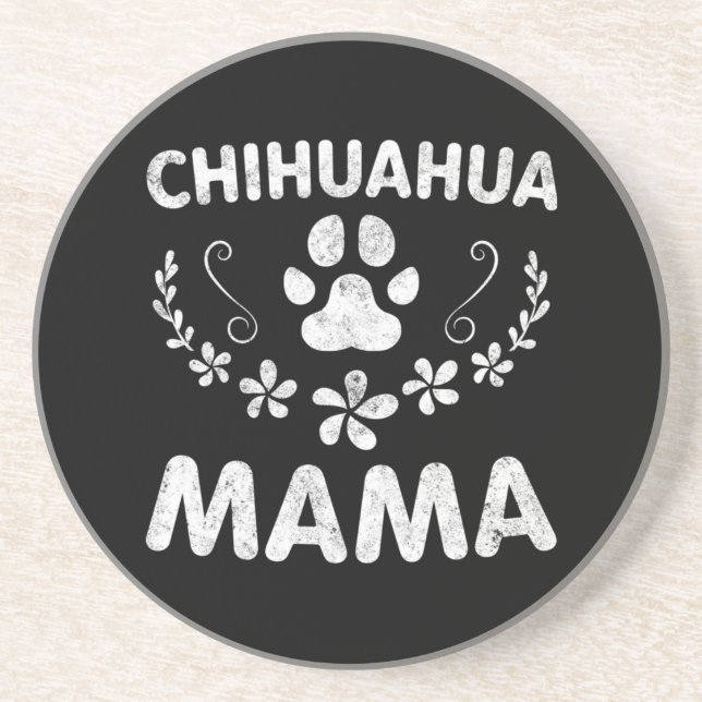 Chihuahua Mama Getränkeuntersetzer (Vorne)