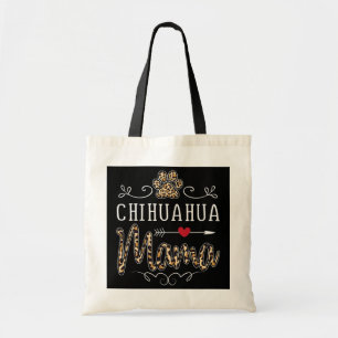 Chihuahua Mama Leopard Print Funny Dog Mama Tragetasche