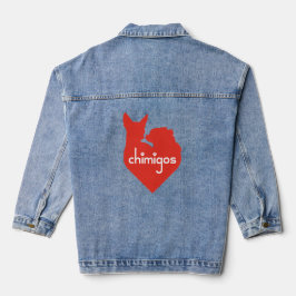 Chihuahua Mama Liebe Herz Chimigos Logo Jeansjacke