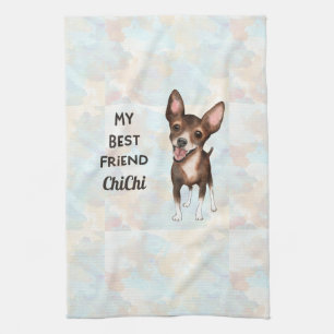 Chihuahua mein bester Freund Individuelle Name Geschirrtuch