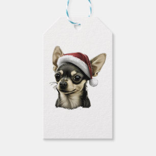 Chihuahua Merry Christmas X-Mas Tree Niedlich Geschenkanhänger