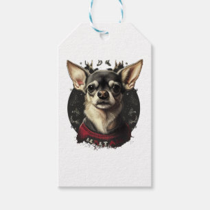 Chihuahua Merry Christmas X-Mas Tree Niedlich Geschenkanhänger