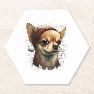 Chihuahua Merry Christmas X-Mas Tree Niedlich Untersetzer