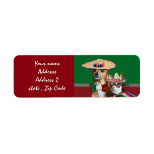 Chihuahua mexicain étiquettes de adresse