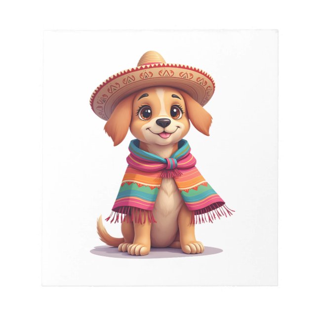 Chihuahua  Mexico  Cinco de Mayo  Funny Dog  (1) Notizblock (Vorderseite)