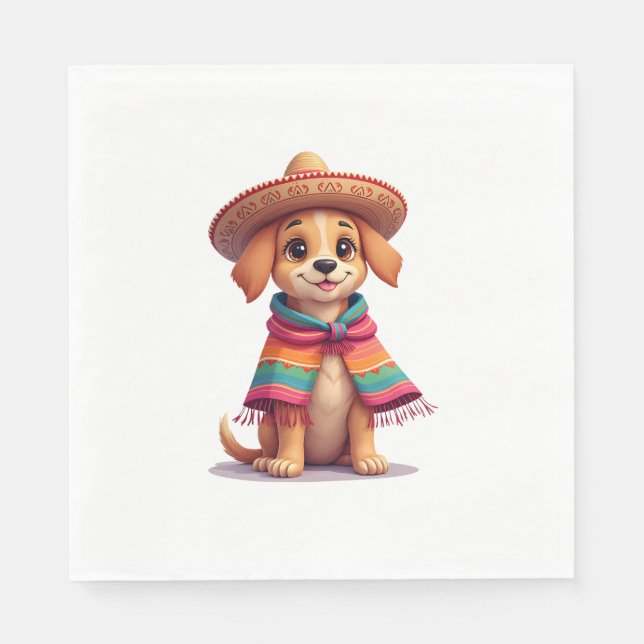 Chihuahua  Mexico  Cinco de Mayo  Funny Dog  (1) Serviette (Vorderseite)
