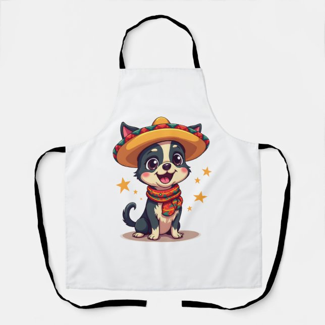 Chihuahua  Mexico  Cinco de Mayo  Funny Dog  Copy Schürze (Vorderseite)