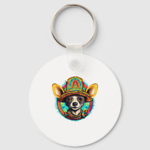Chihuahua Mexico Cinco de Mayo Funny Dog Schlüsselanhänger