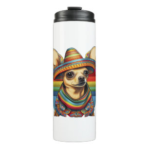 Chihuahua Mexico Cinco de Mayo Funny Dog Thermosbecher