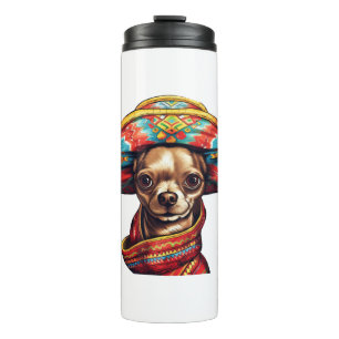 Chihuahua Mexico Cinco de Mayo Funny Dog Thermosbecher