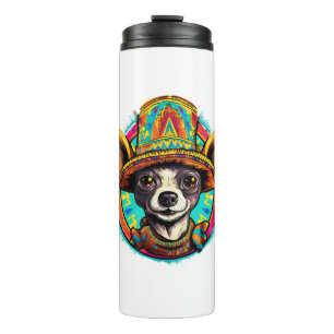 Chihuahua Mexico Cinco de Mayo Funny Dog Thermosbecher
