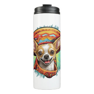 Chihuahua Mexico Cinco de Mayo Funny Dog Thermosbecher