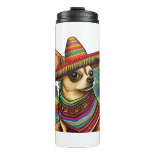 Chihuahua Mexico Cinco de Mayo Funny Dog Thermosbecher