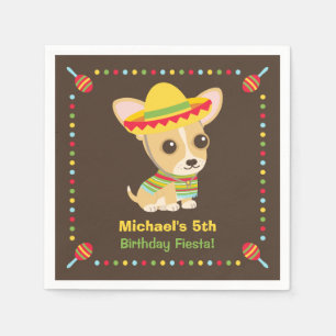 Chihuahua-Mexikanische Kinder-Fiesta-Partyartikel Serviette