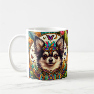 Chihuahua Mexikanische Kunst des Blumenhandels Kaffeetasse
