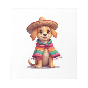 Chihuahua Mexiko Cinco de Mayo Lustiger Hund (1) Notizblock