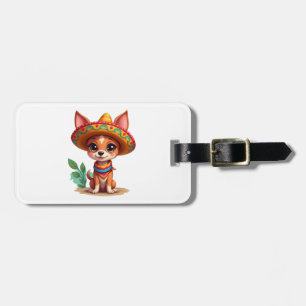 Chihuahua Mexiko Cinco de Mayo Lustiger Hund (3) Gepäckanhänger