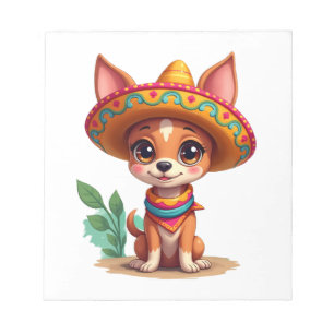 Chihuahua Mexiko Cinco de Mayo Lustiger Hund (3) Notizblock